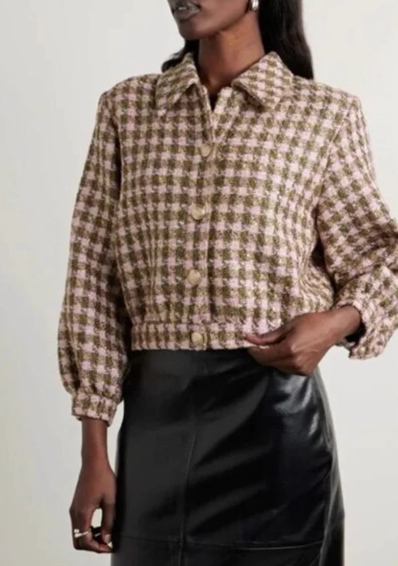L'Agence Bridges Tweed Cropped Jacket size 0