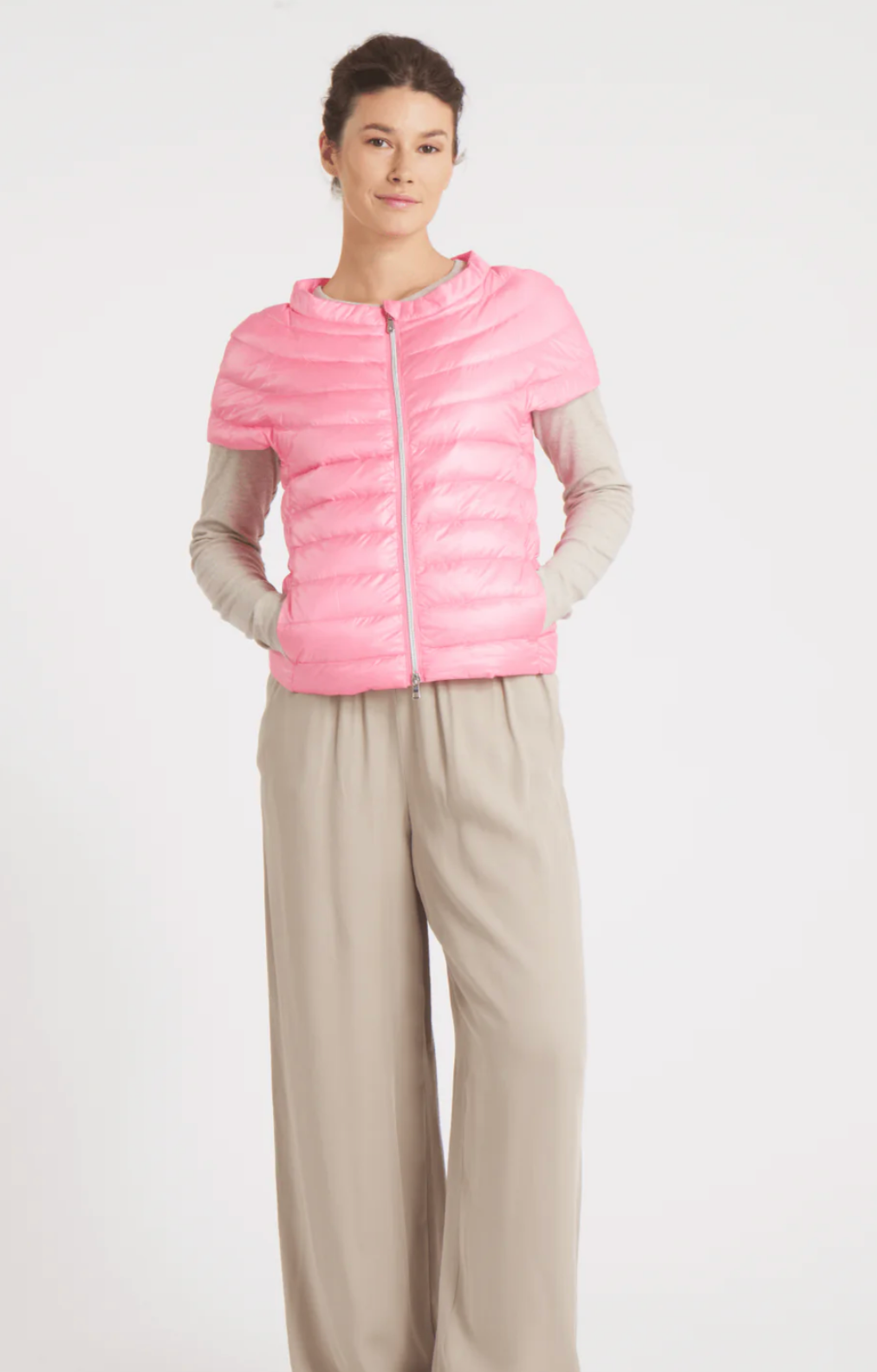 Cotes of London St. Ives Puffer Vest in Bubblegum Pink size L