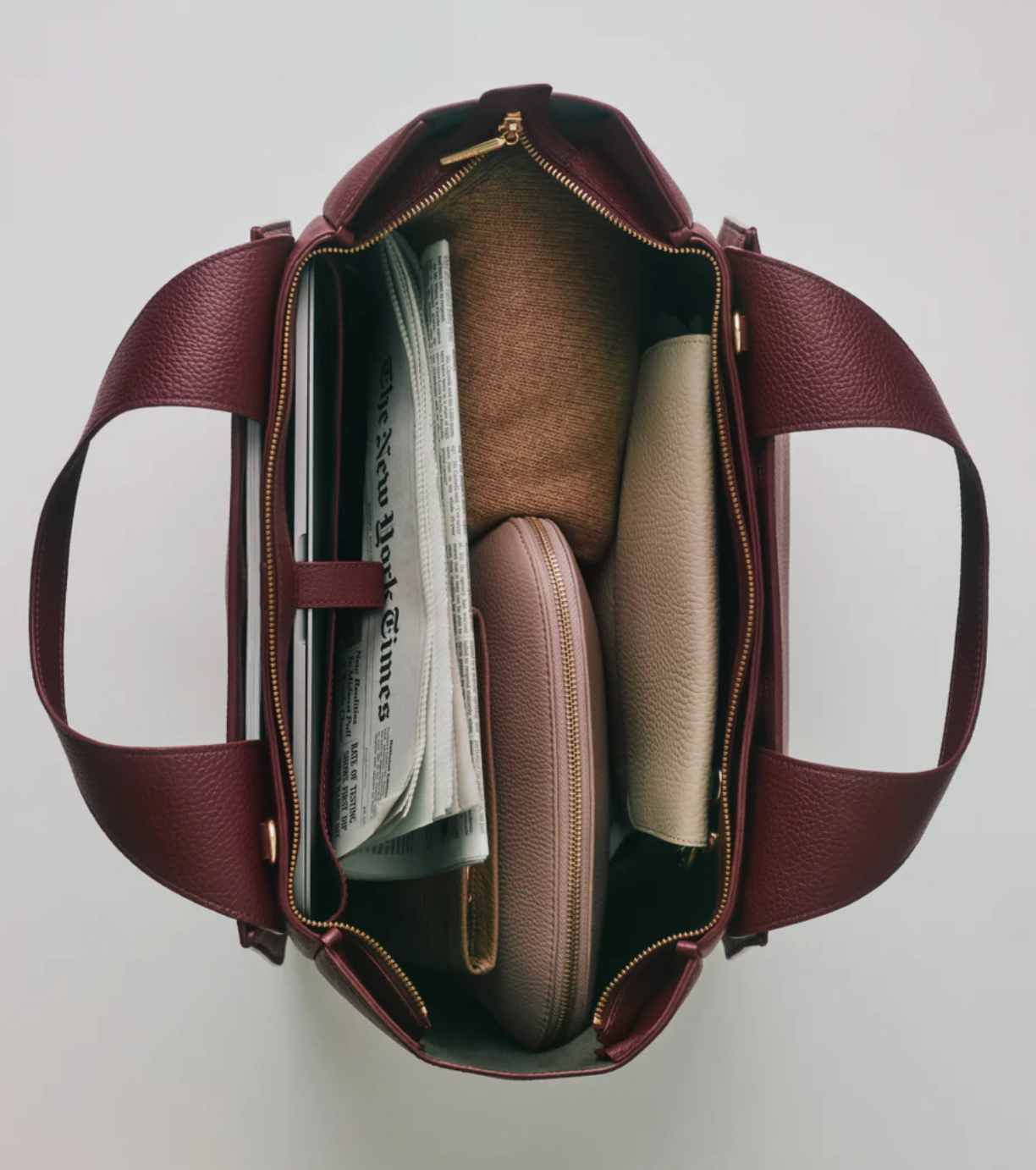 Cuyana Mila Satchel in Burgundy