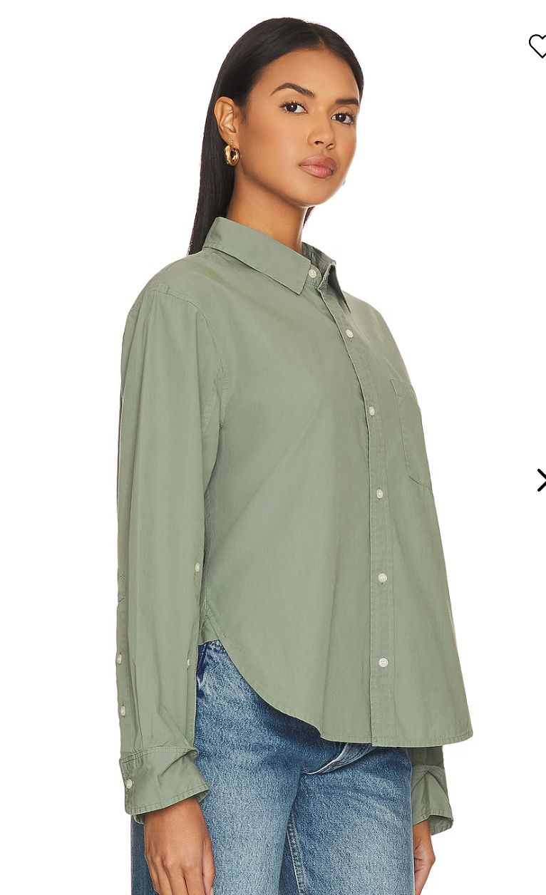 Citizens of Humanity Kayla Shrunken Shirt Green size S