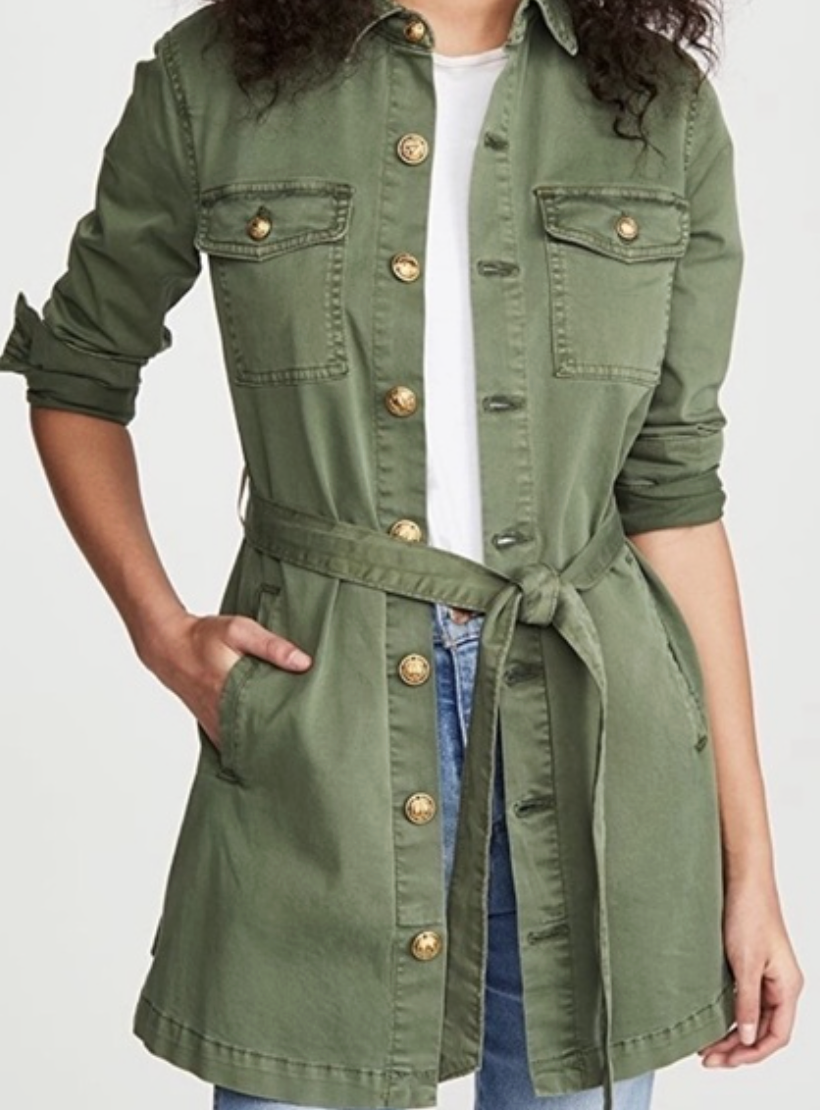 L'Agence Safari Belted Long Jacket size S