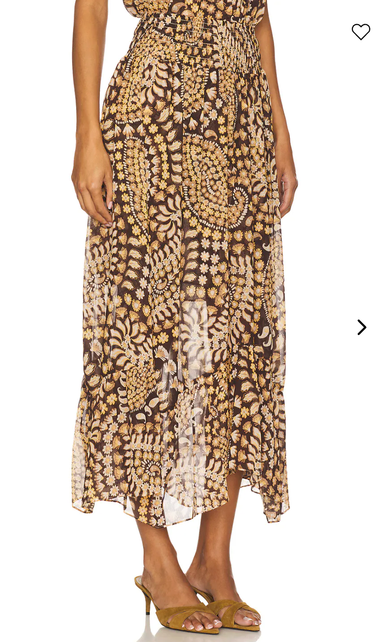 Misa Los Angeles Kaye Top and Agyness Skirt Set size XXS