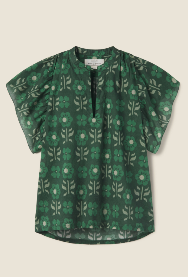 Trovata Birds of Paradis Brett Blouse size XS