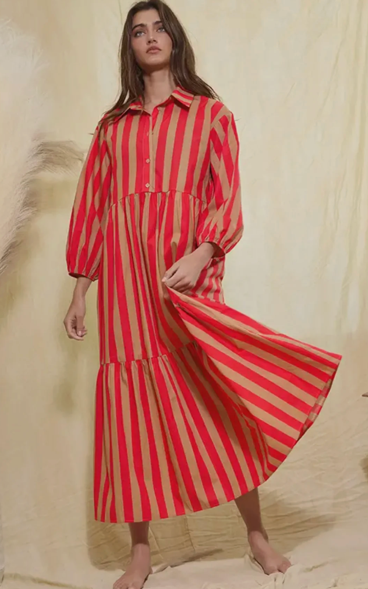 Anthropologie Striped Bettina Shirt Dress size