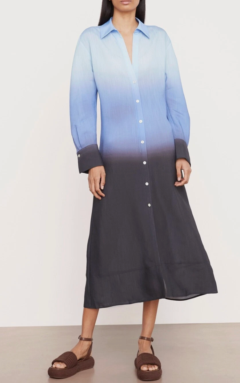 Vince Dip Dye Ombre Midi Dress size XS