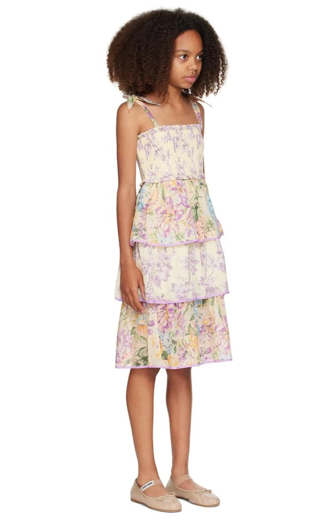 Zimmermann Girl's Halliday Tiered Floral Dress size 12
