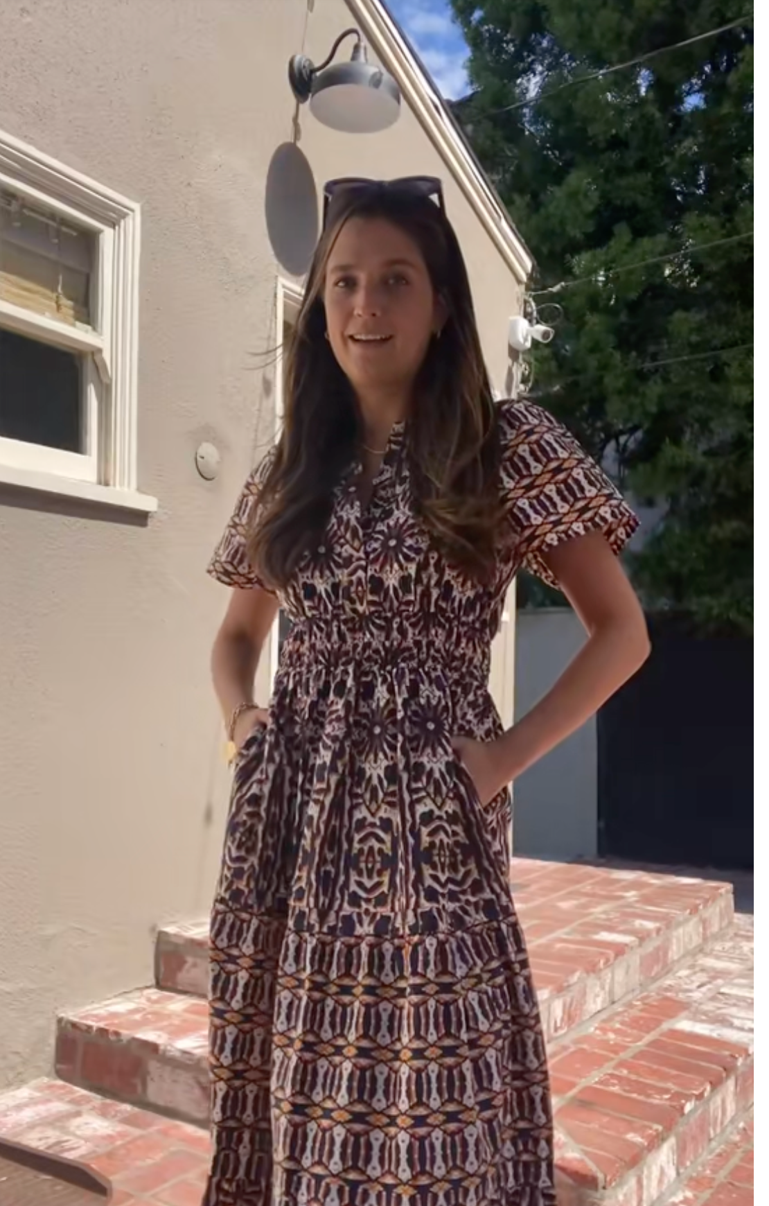 Anthropologie Maeve Somerset in Floral Aztek size S