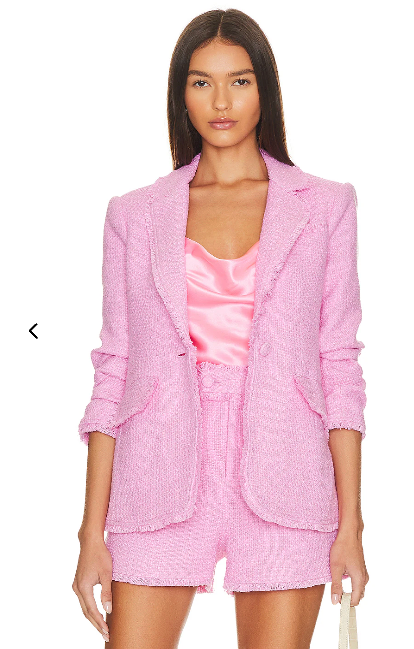 Cinq a Sept Khloe Blazer Pink Tweed size 0