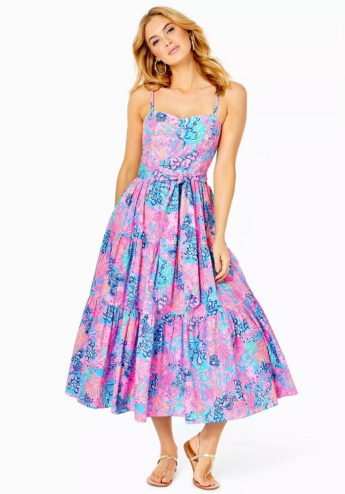 Lilly Pulitzer Edith Soiree Midi Dress size 8