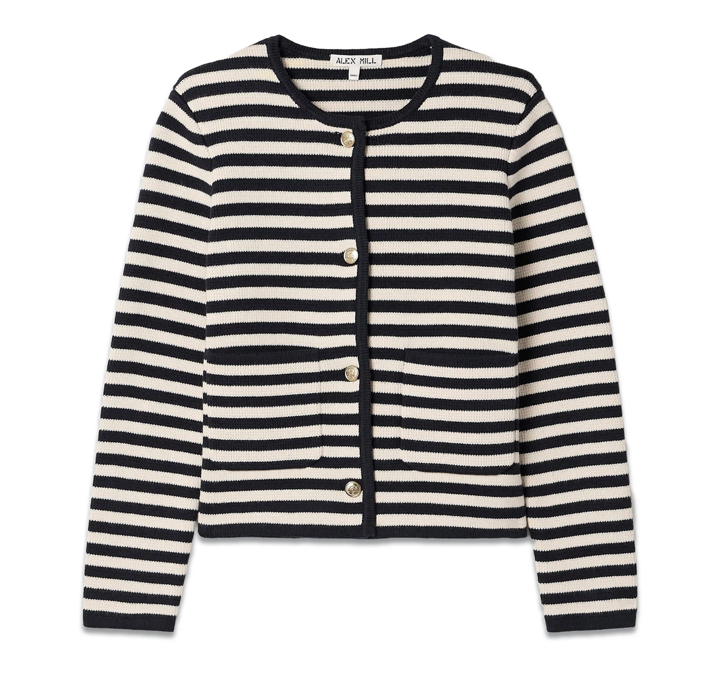 Alex Mill Paris Striped Sweater Jacket size XS