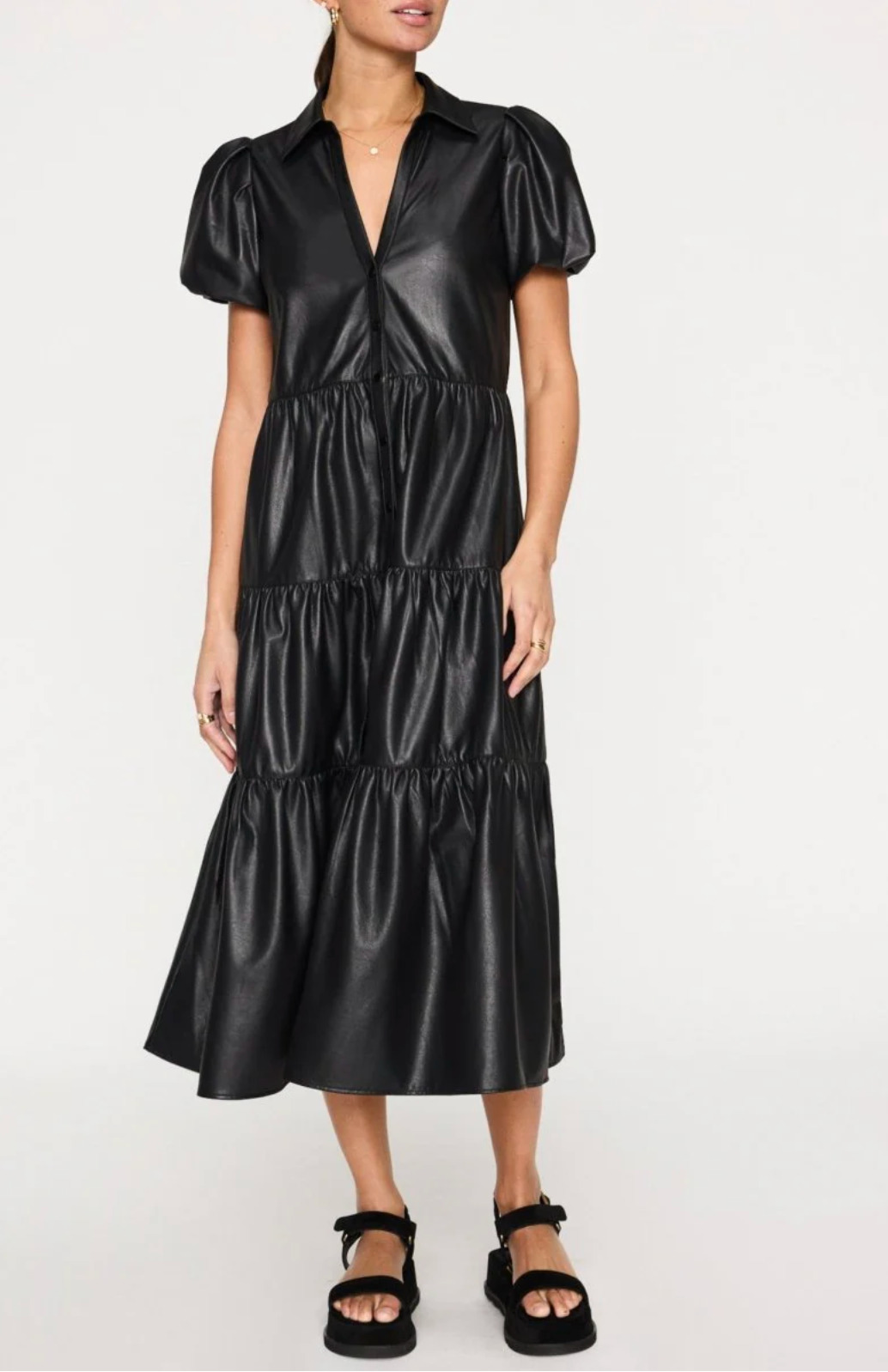 Brochu Walker The Havana Vegan Leather Dress size M