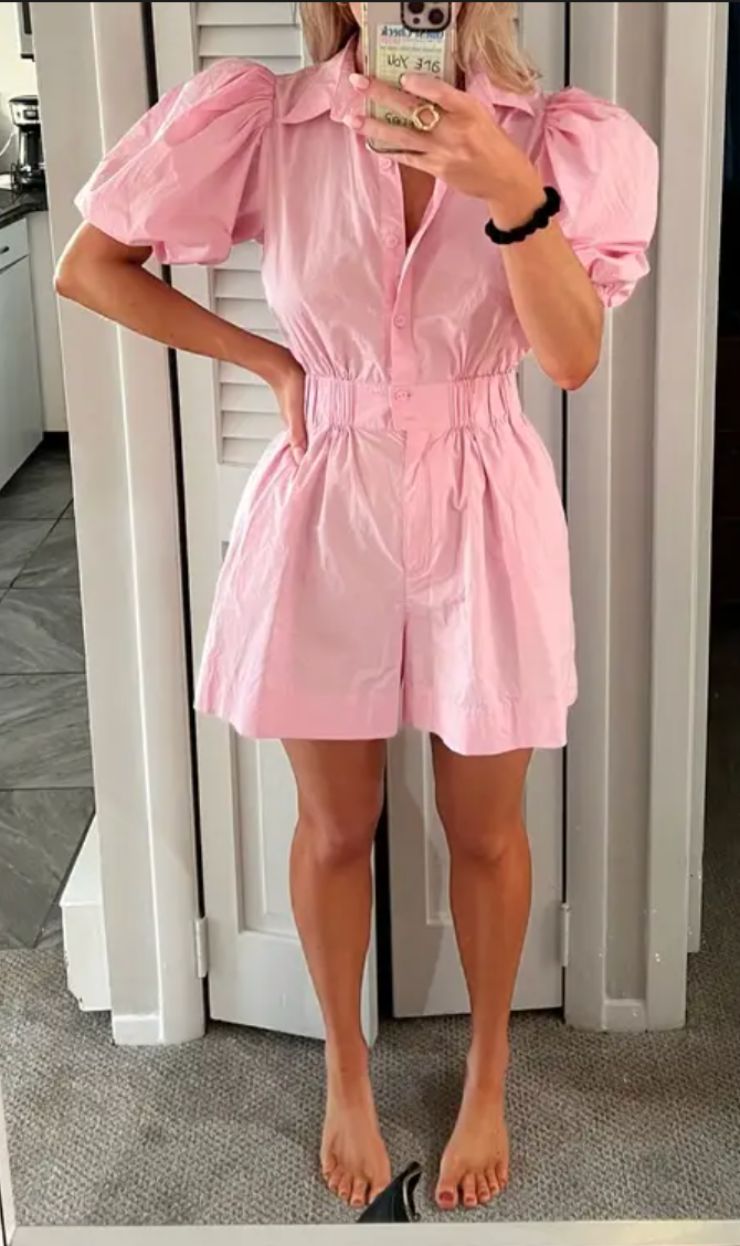 Hunter Bell Pia Puff Sleeve Romper size 2