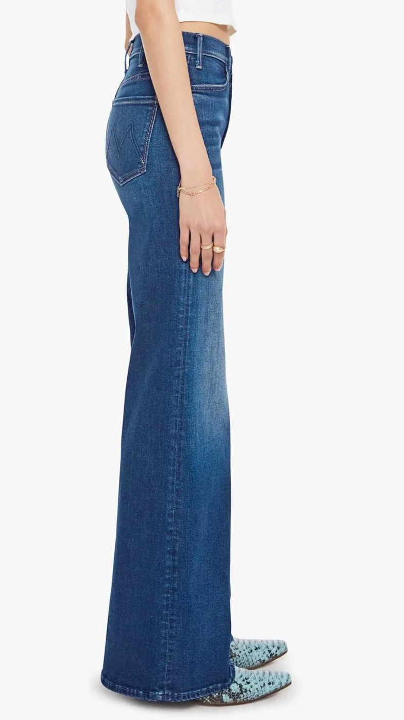 Mother The Hustler Roller Sneak High Rise Wide Leg Jeans size 25