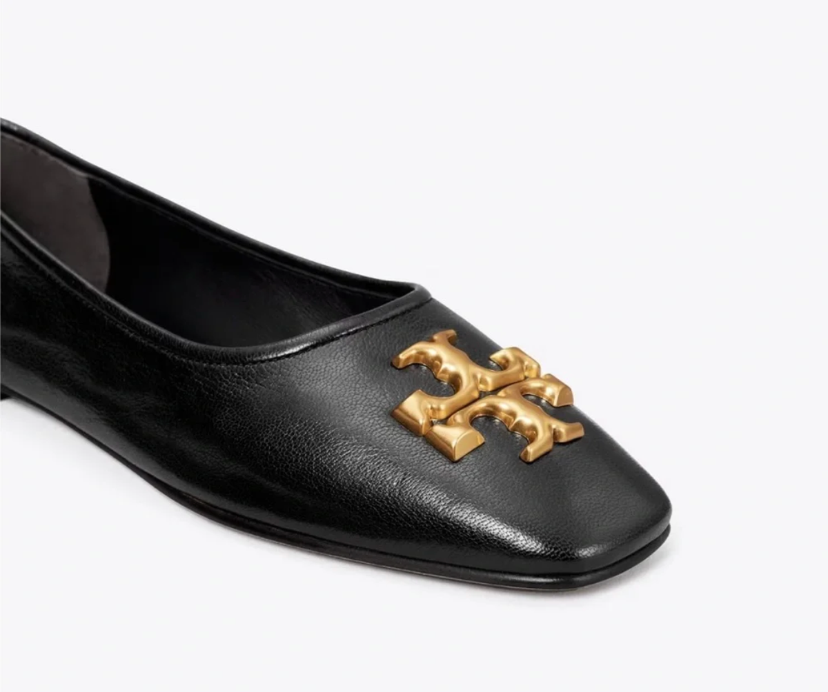 Tory Burch Eleanor Ballet Flats in Perfect Black size 7