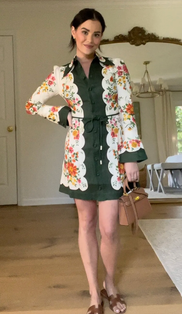Alemais Elisabetta Mini Dress in Linen size AU 10 US 6