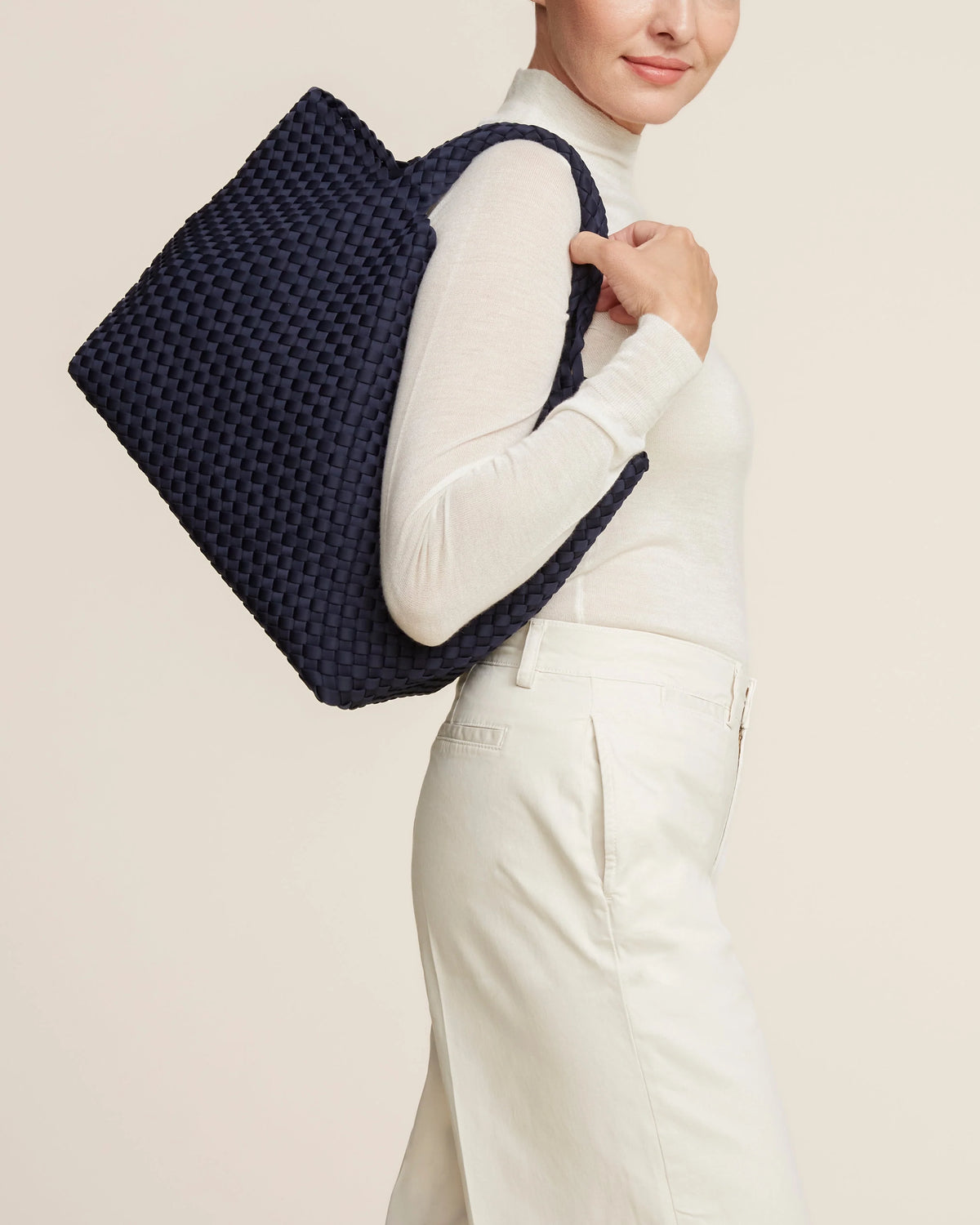 Naghedi St. Barths Medium Tote in Ink Blue