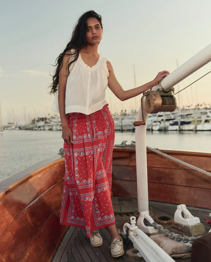 The Great The Canary Skirt Red Sailboat Bandana size 2 US M