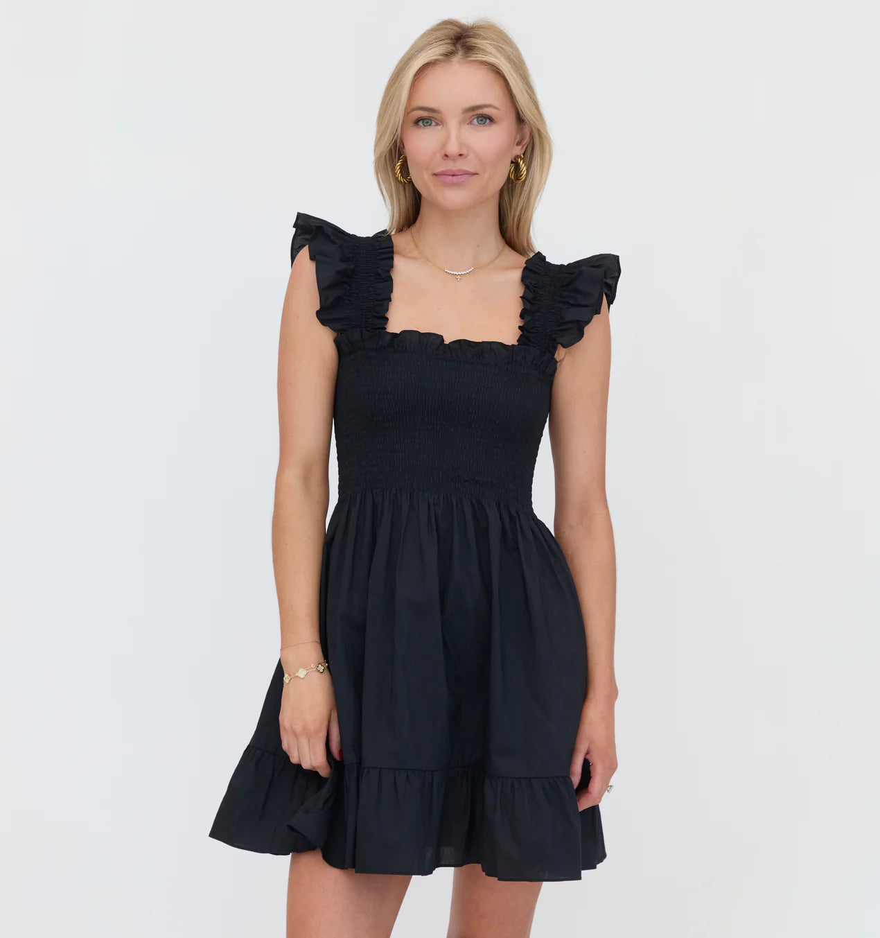 Hill House The Elizabeth Crepe Nap Dress Black size XS