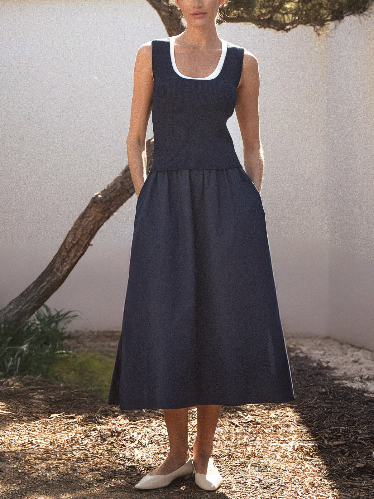Brochu Walker The Sofia Sleeveless Dress in Brown size S
