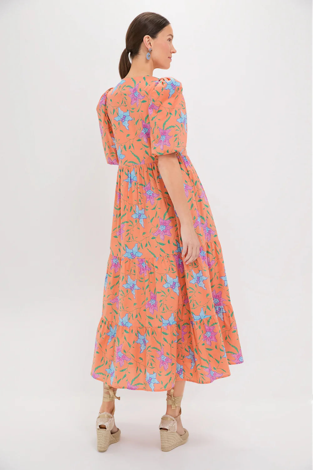 Hyacinth House Orange Multi Floral Cisco Maxi Dress size XS