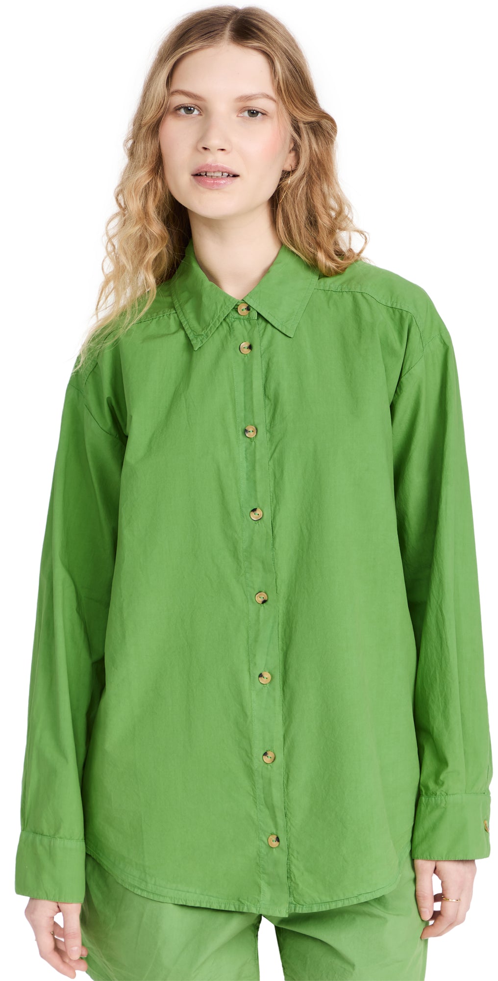 Donni Pop Shirt In Matcha with Matching Shorts size S