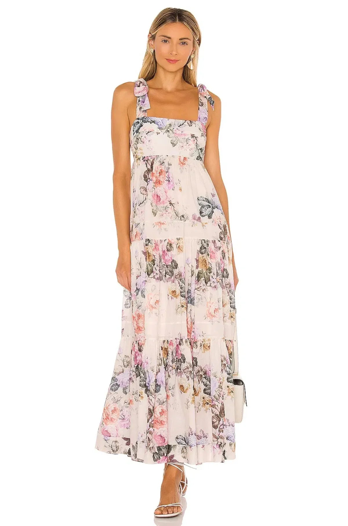 Zimmermann Brighton Tie Shoulder Dress SIZE 0P US 2P
