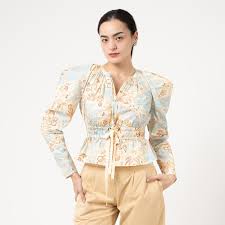 ULLA JOHNSON Edena Puffed Sleeve Top size 2