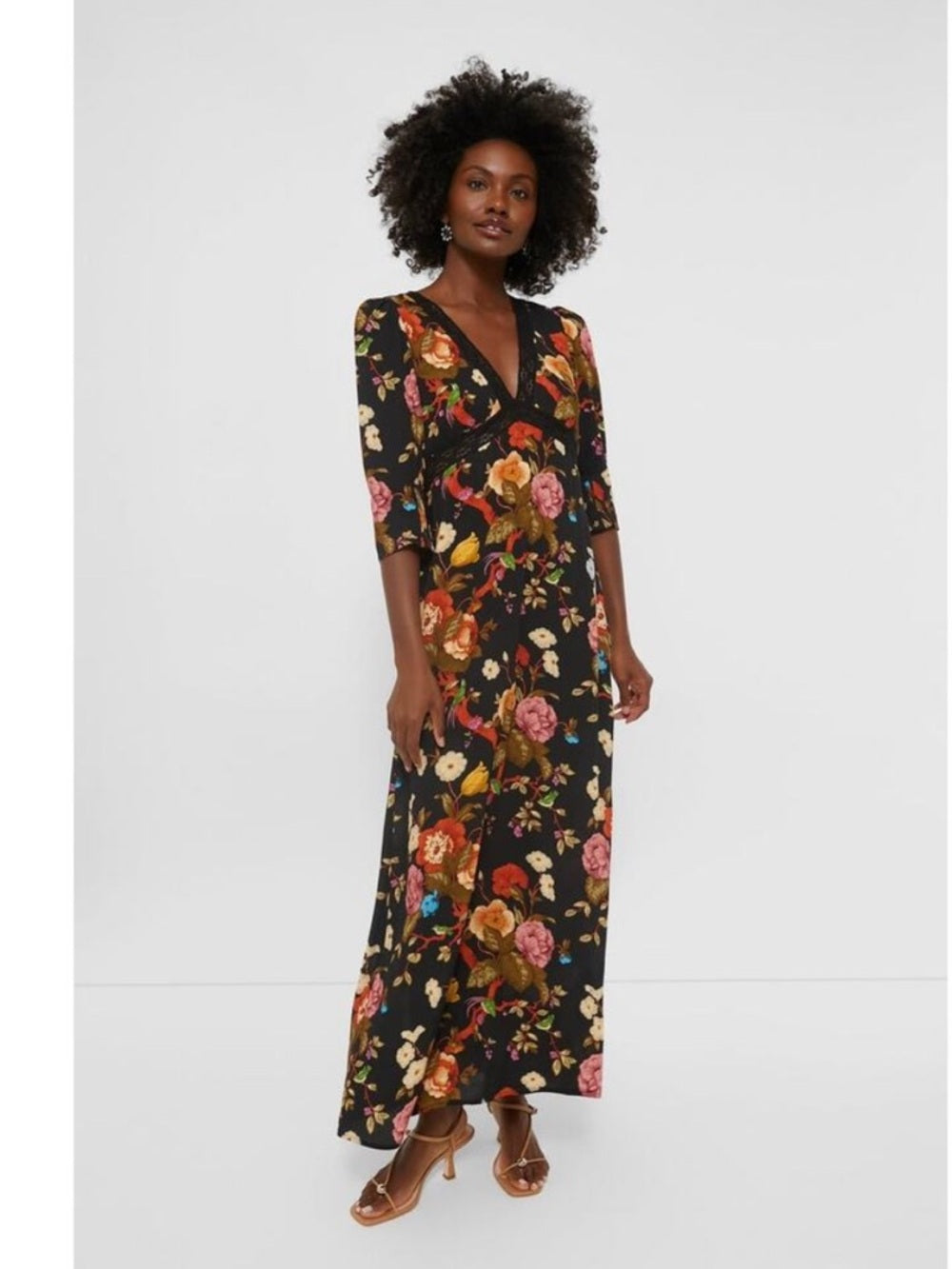 Tuckernuck Dress Irina Maxi in Baroque Black Floral size XXXL
