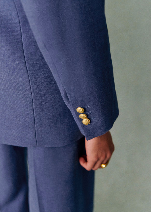Sezane Michele Jacket Blazer in Purple size 46 US XL