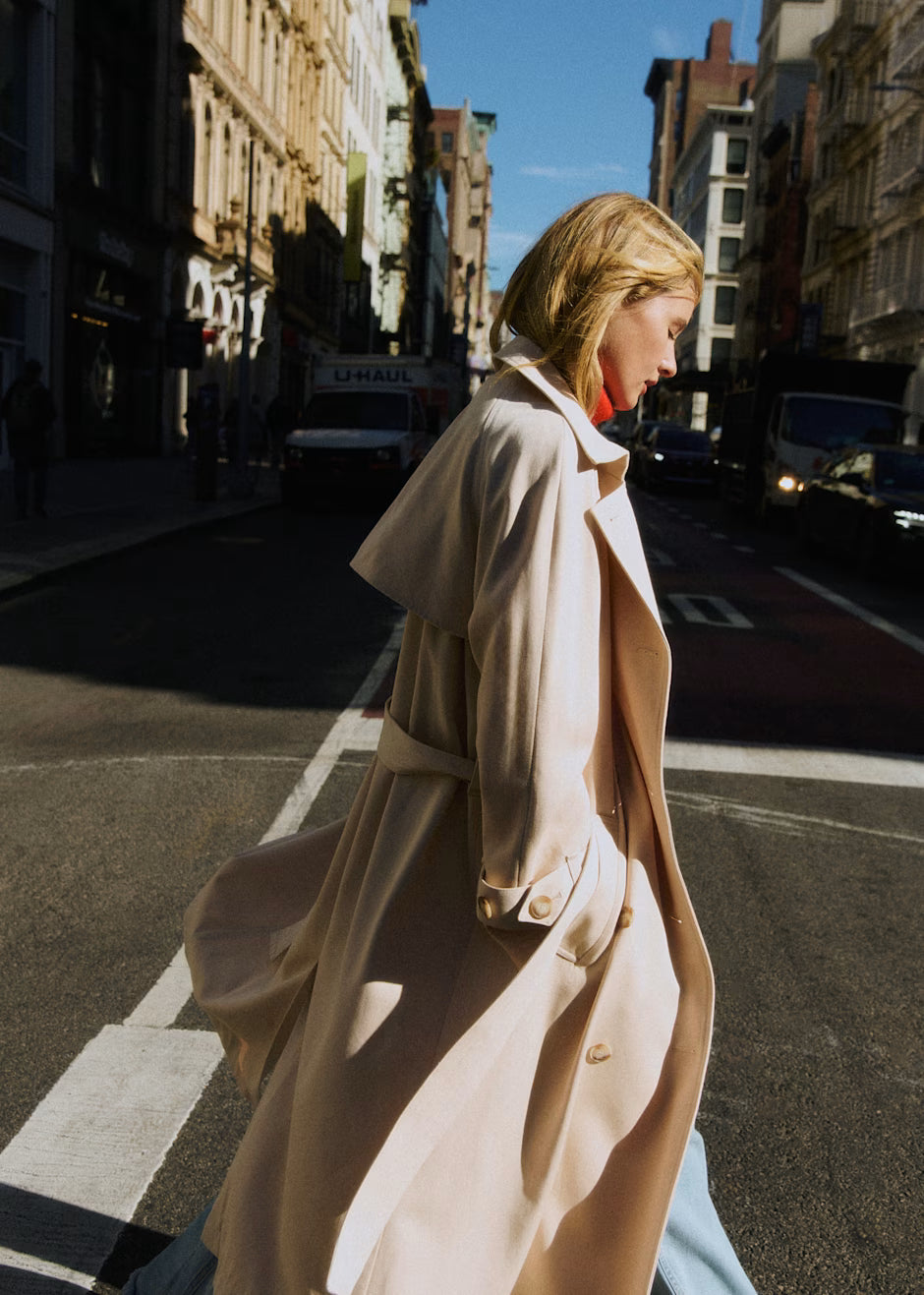 Sezane Pierce Trench Coat in Beige size 38 US 6