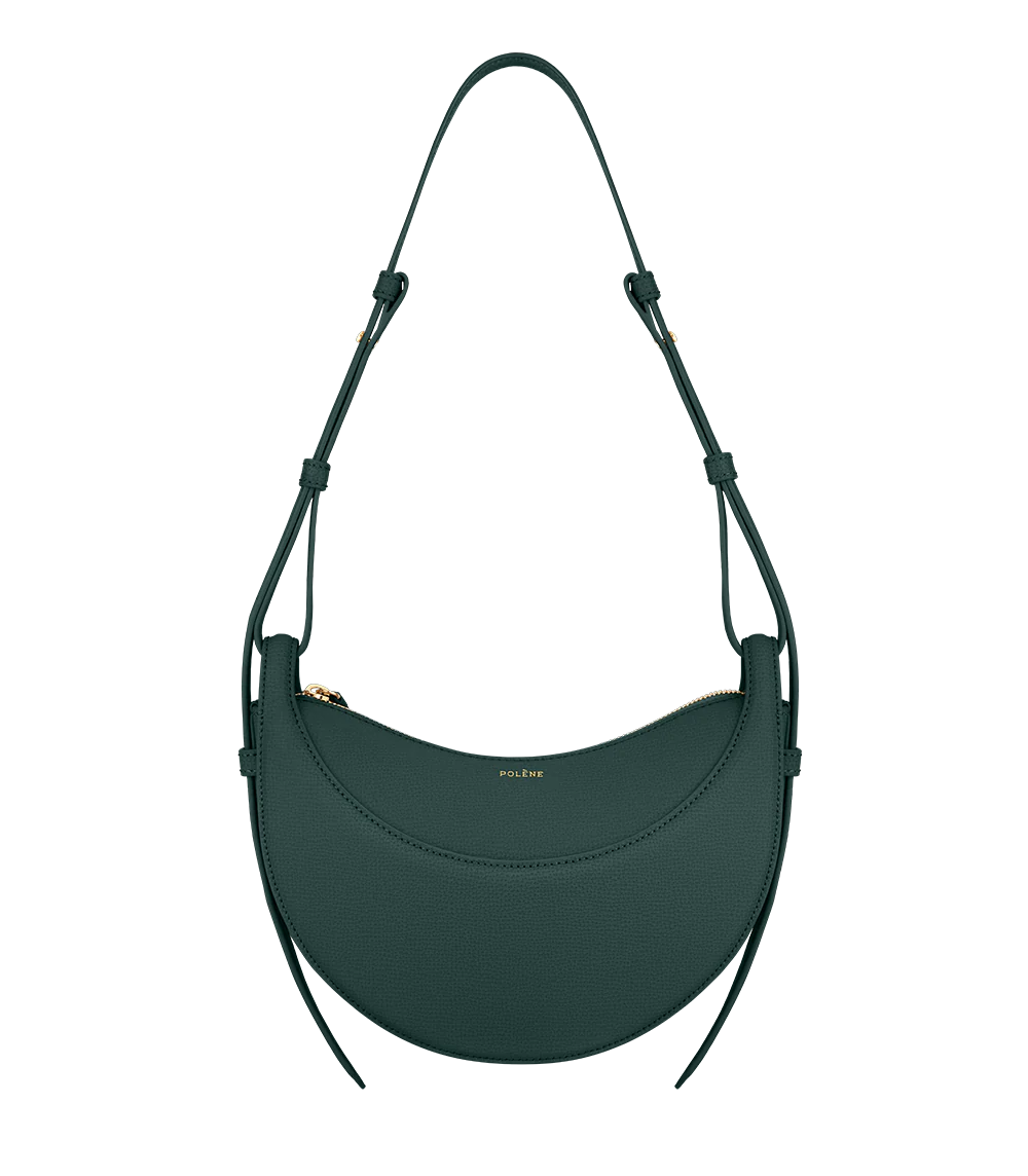 Polene Numero Dix Crossbody Bag Edition Textured Green