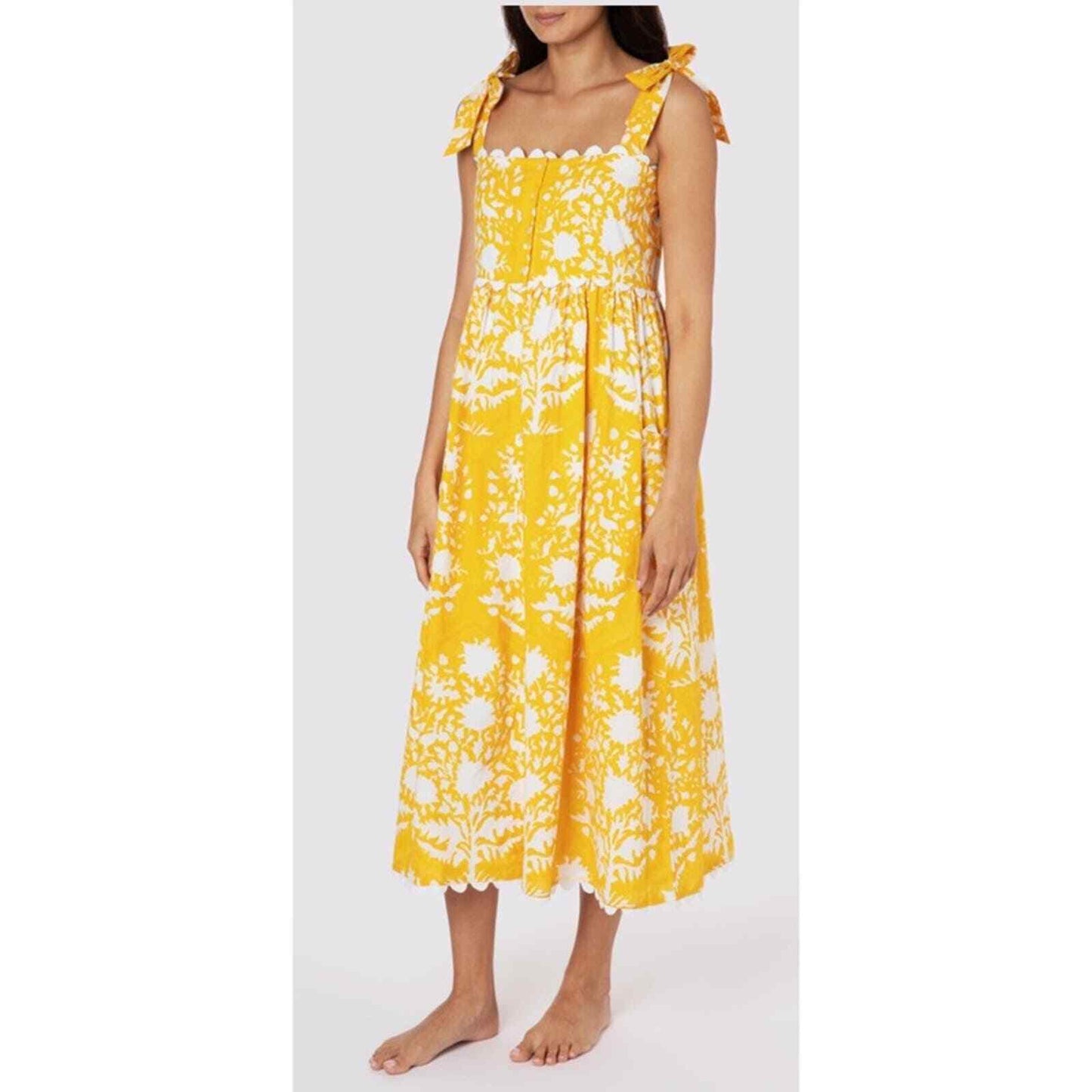 Juliet Dunn Shoulder Tie Midi Dress size 1