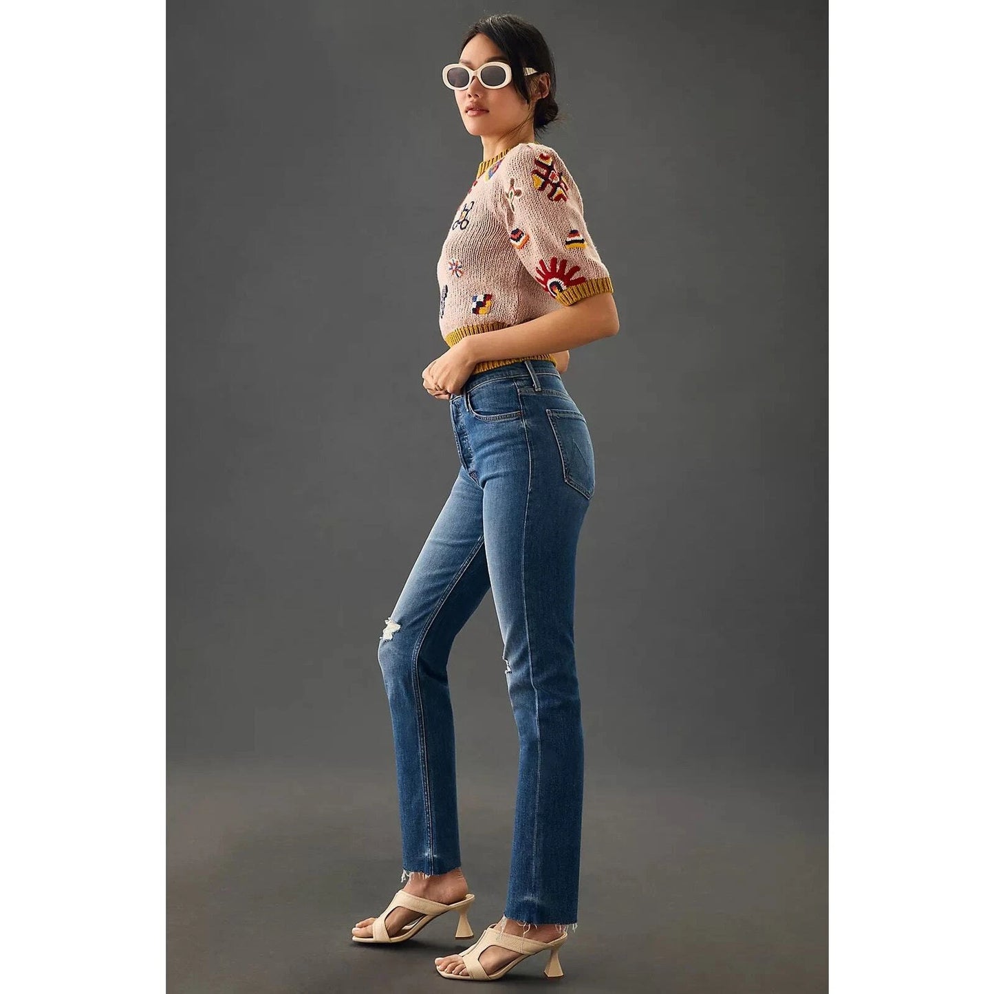 Mother The Tomcat Ankle Fray in Globe Trotter size 28