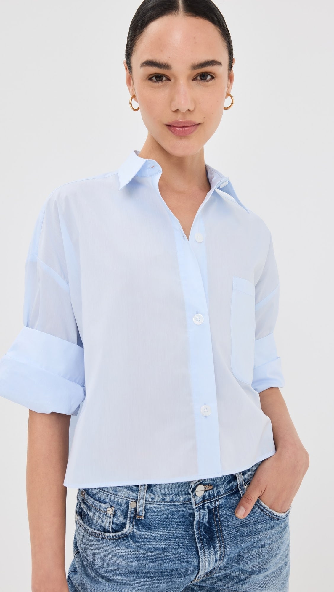 TWP Next Ex Shirt in Baby Blue size XS/S