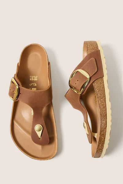 Birkenstock Gizeh Big Buckle Cognac Sandals size 36 US 5-5.5