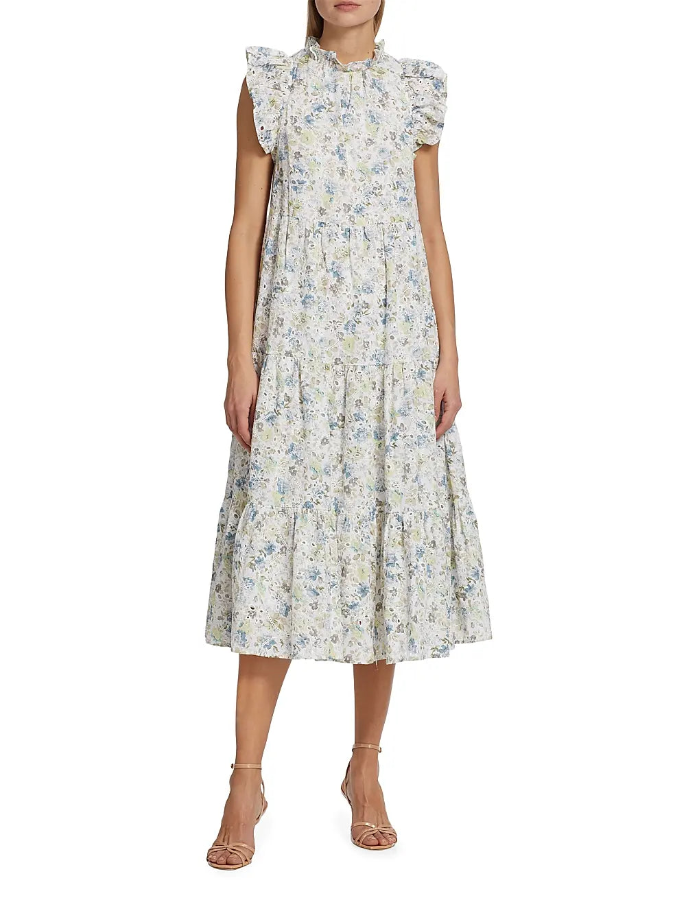 En Saison Eliza Floral Tiered Midi Dress size M