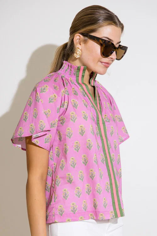 THML Block Print Stripe Top size L