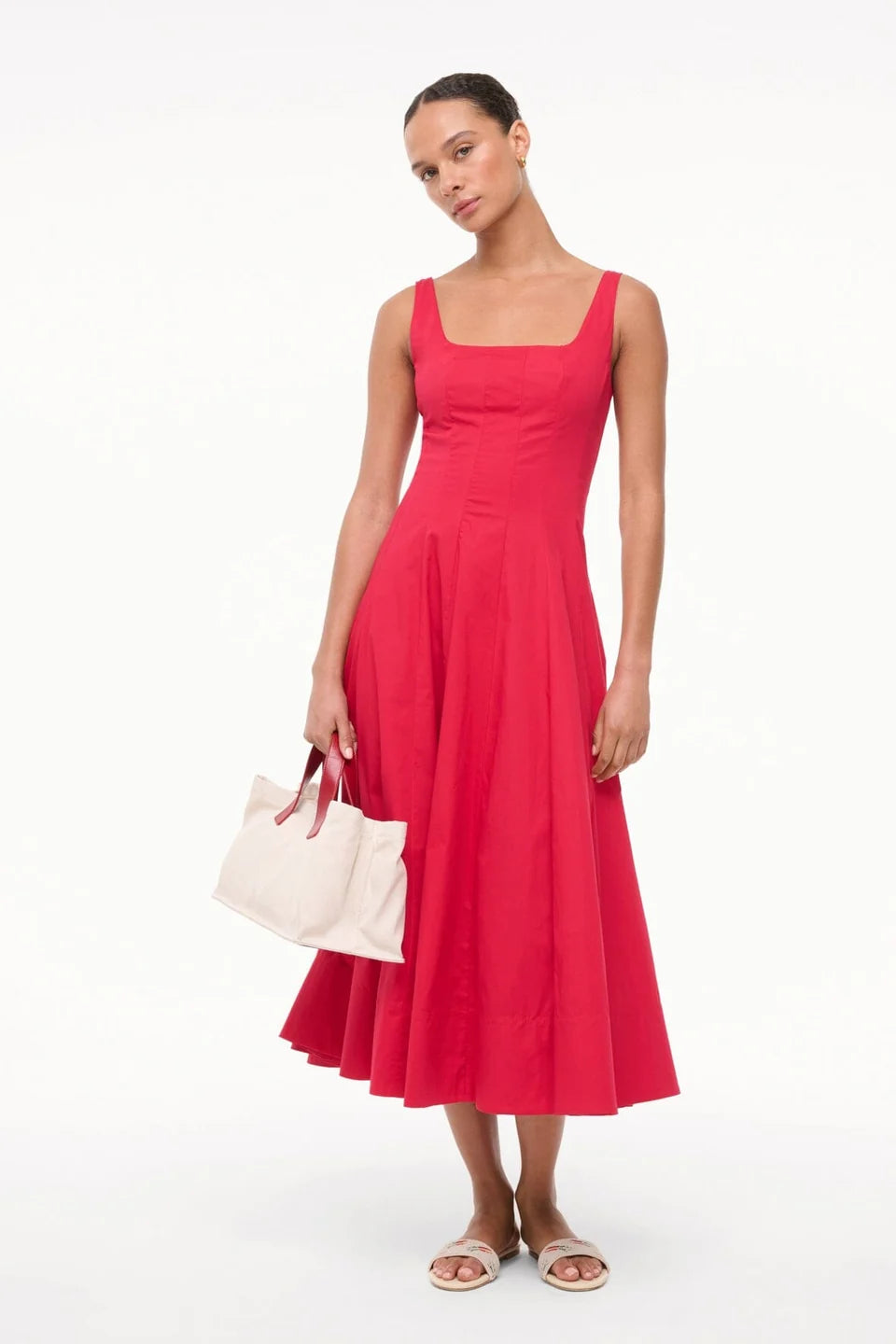 Staud Wells Dress in Red size 4