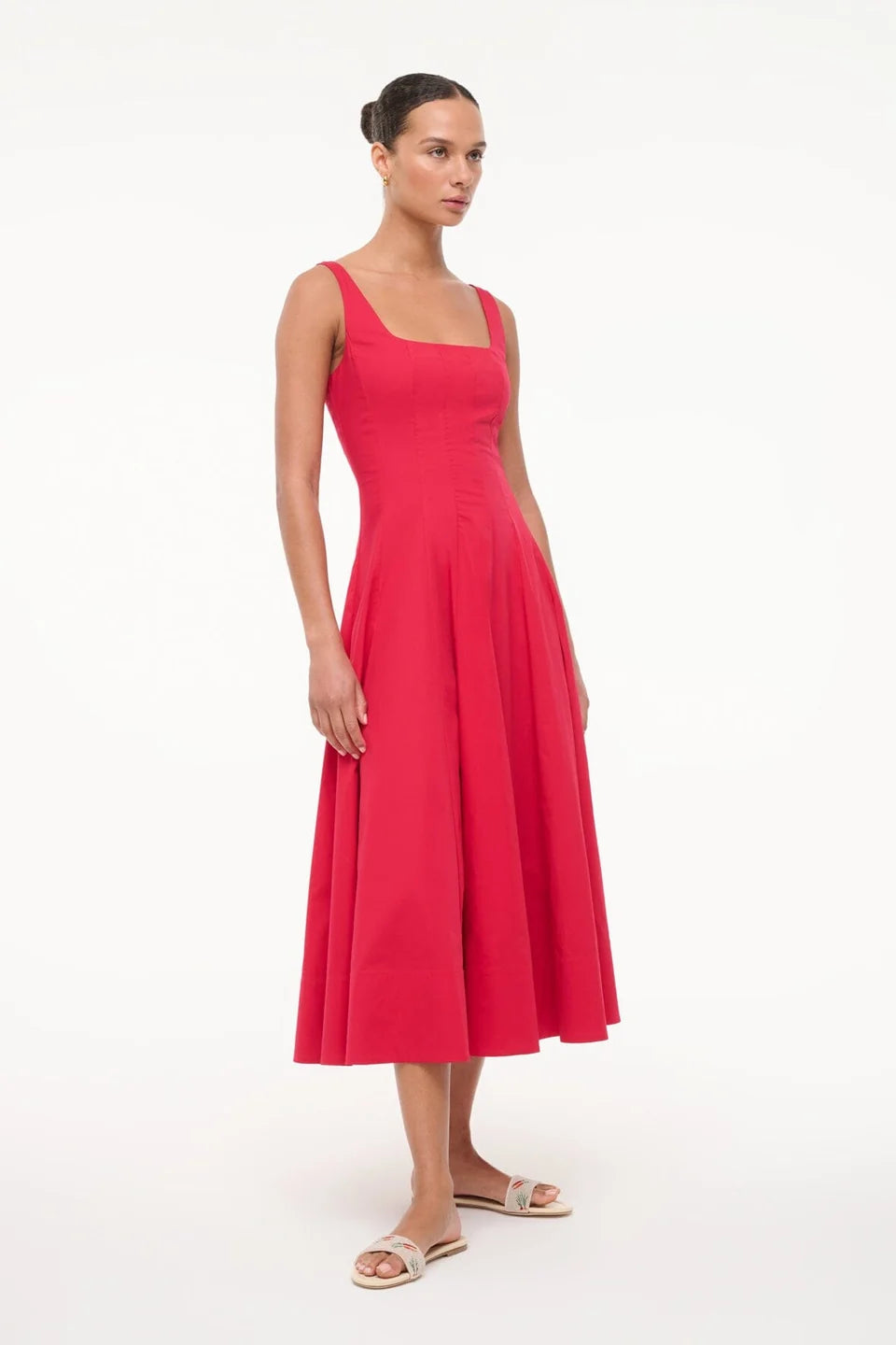 Staud Wells Dress in Red size 4