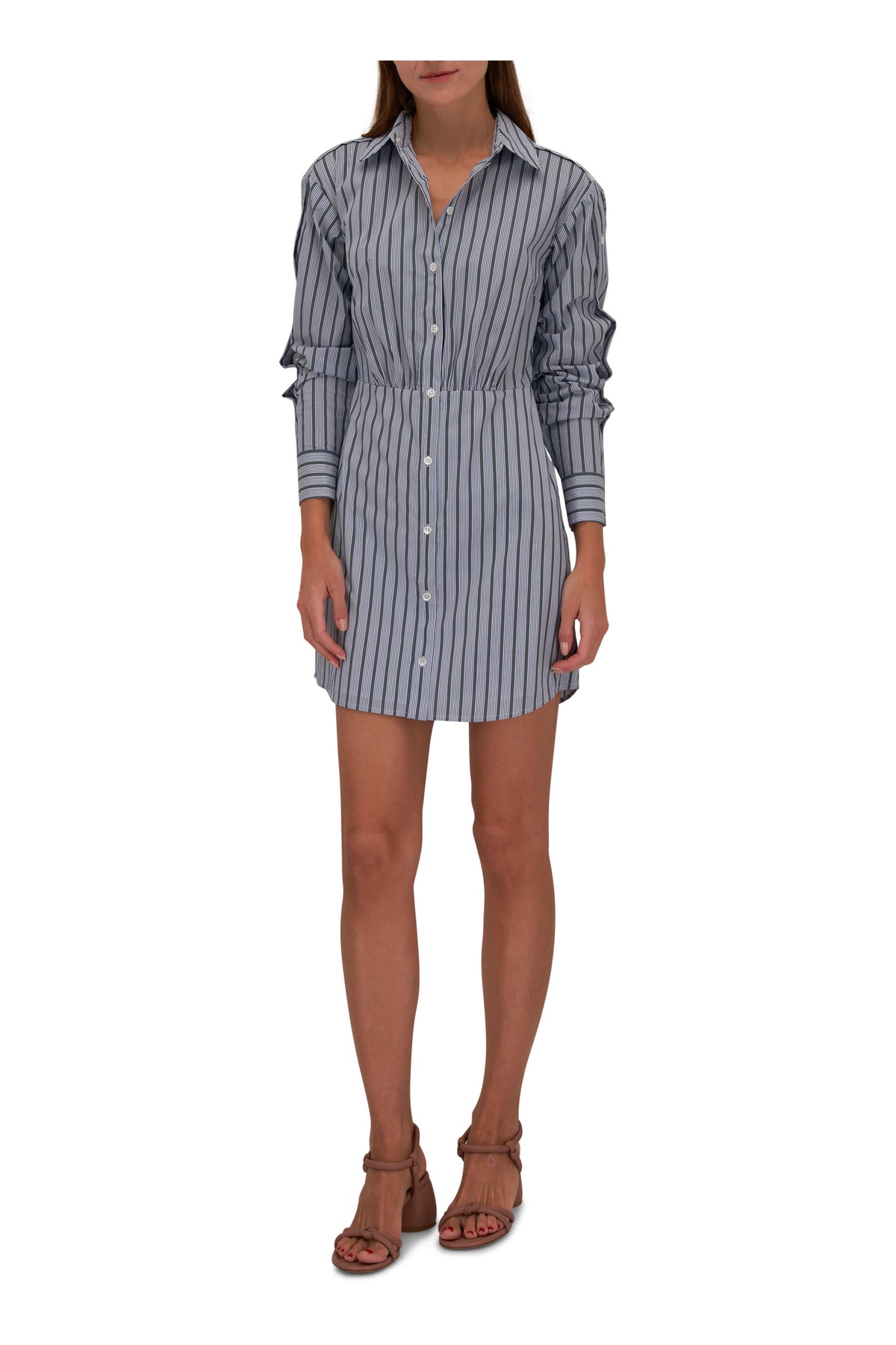 Veronica Beard Rae Striped Army Cotton Mini Dress size 14