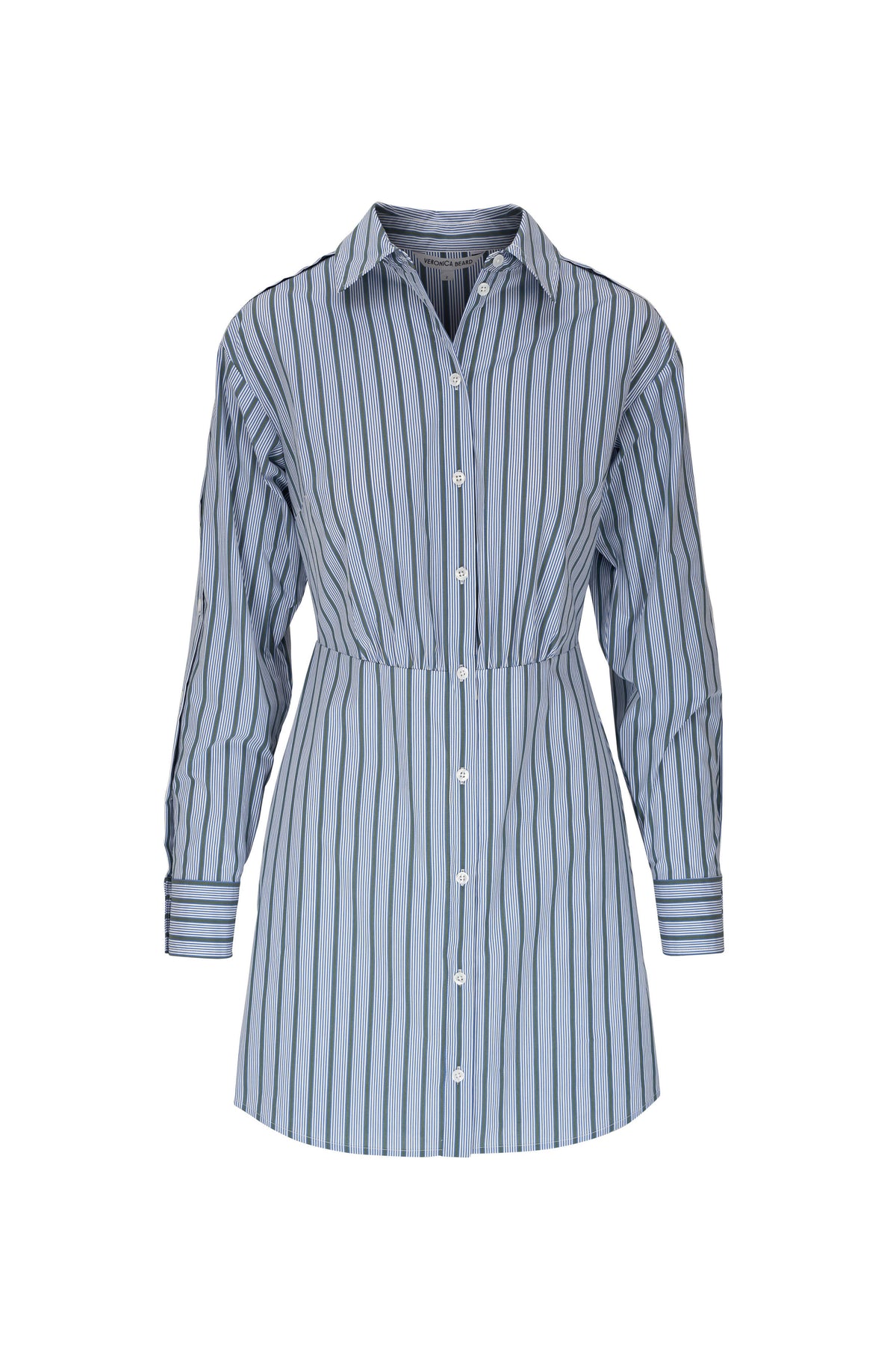 Veronica Beard Rae Striped Army Cotton Mini Dress size 14