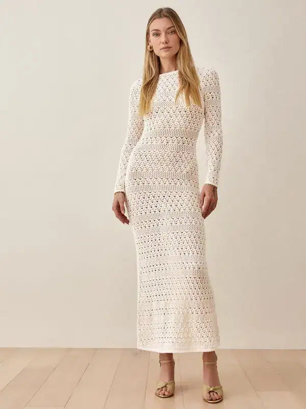 Reformation Castello Open Knit Dress size S