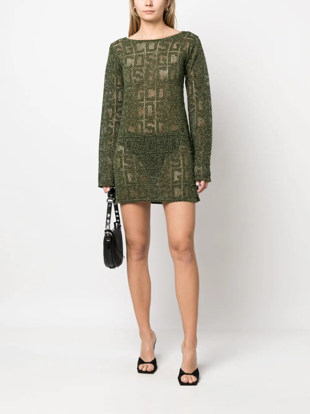 GCDS Monogram-Knit Mini Dress size S