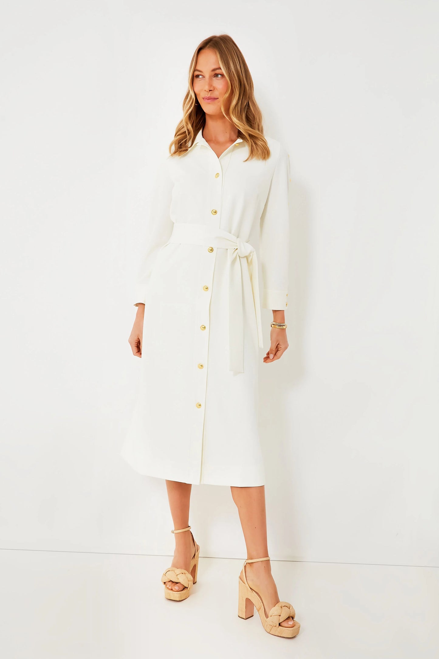 Tuckernuck Sarah Belted Midi Dress size L