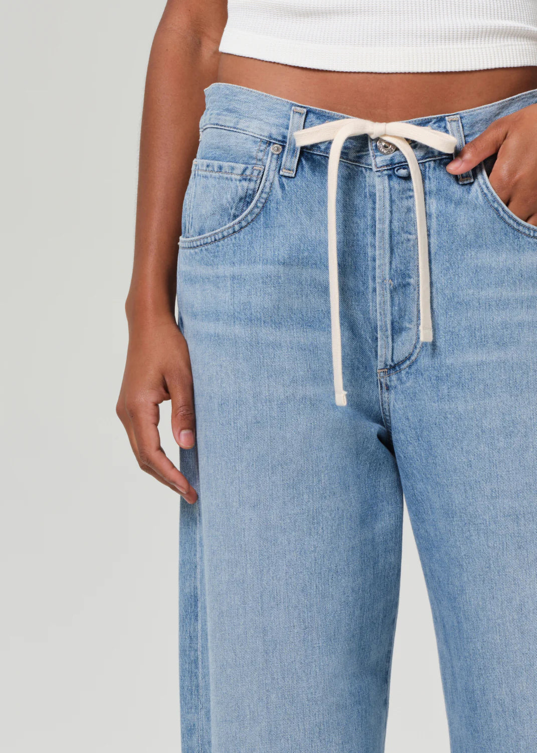 Citizens of Humanity Brynn Drawstring Trouser Jeans in Blue Lace size 29