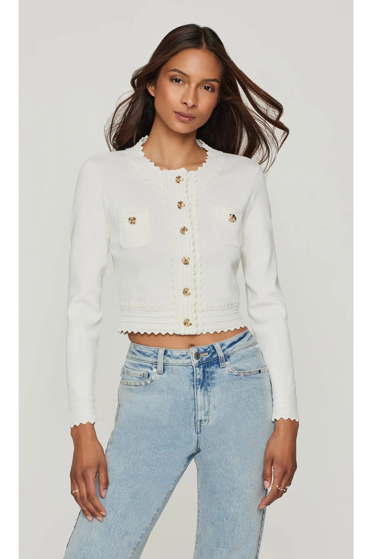 Generation Love Blossom Cardigan in White size XS