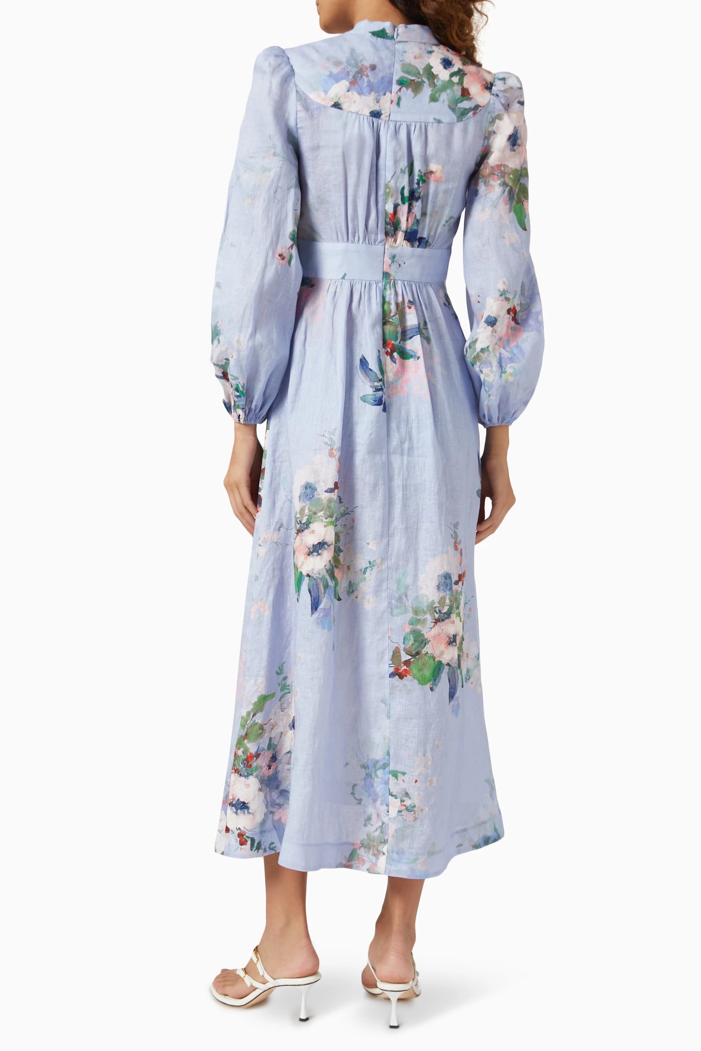 Zimmermann Everley Linen Midi Dress size 1 US 6