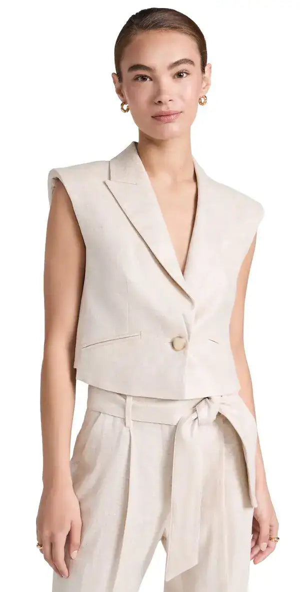 Veronica Beard Baxley Vest in Silver size 4