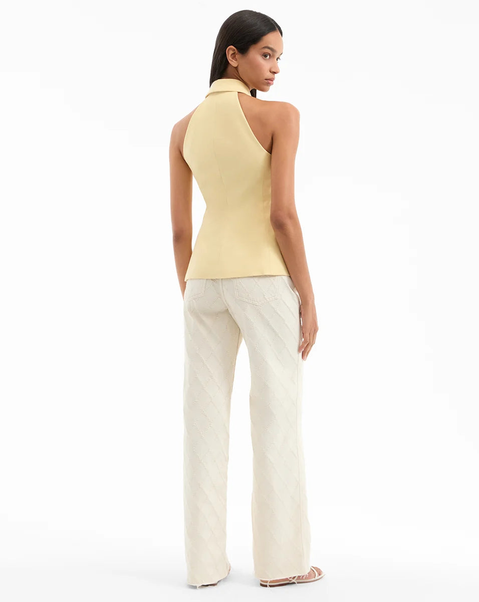Veronica Beard Orlinda Vest in Chamomile Yellow size 00