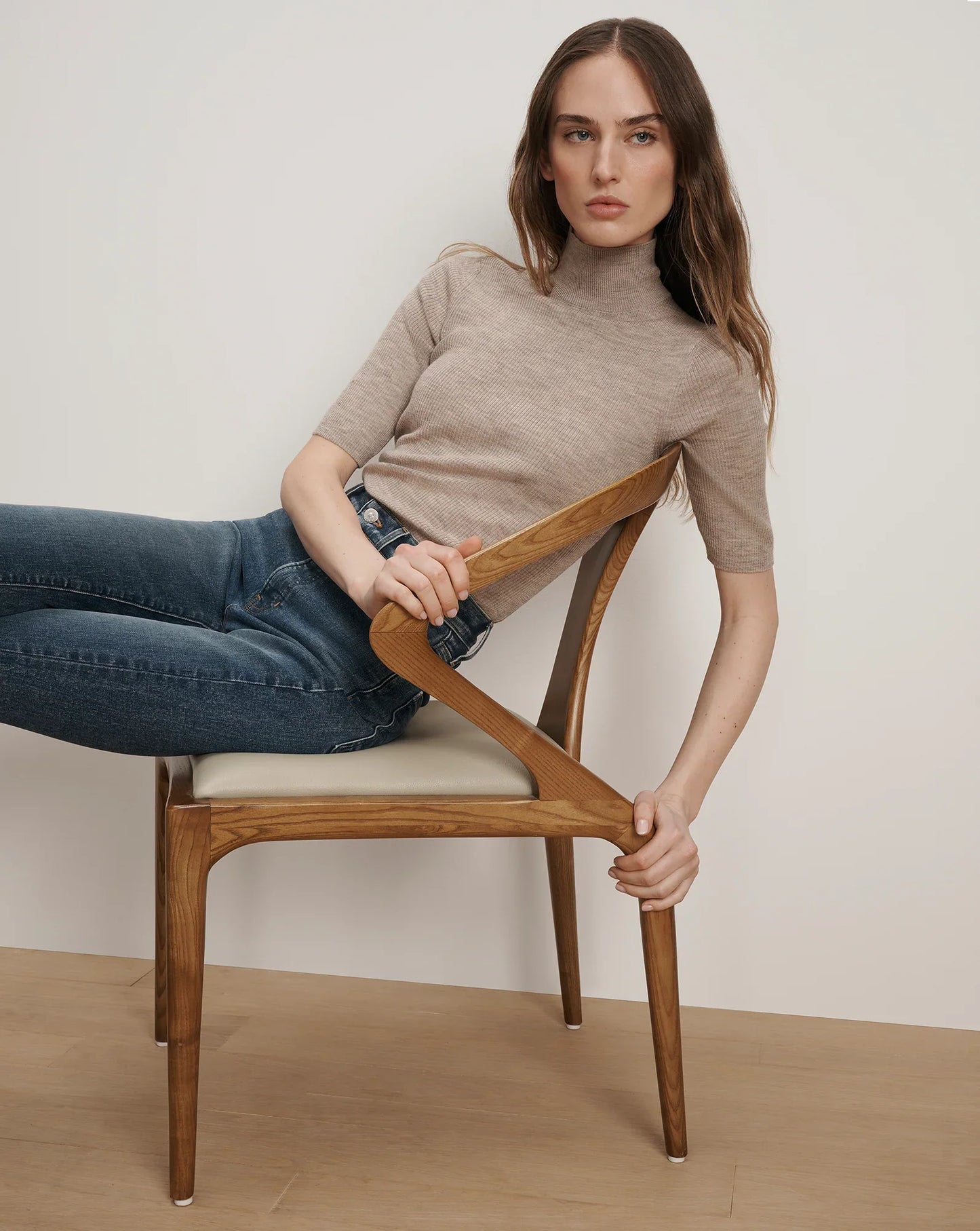Veronica Beard Alastair Merino Wool Pullover Oatmeal Melange size M